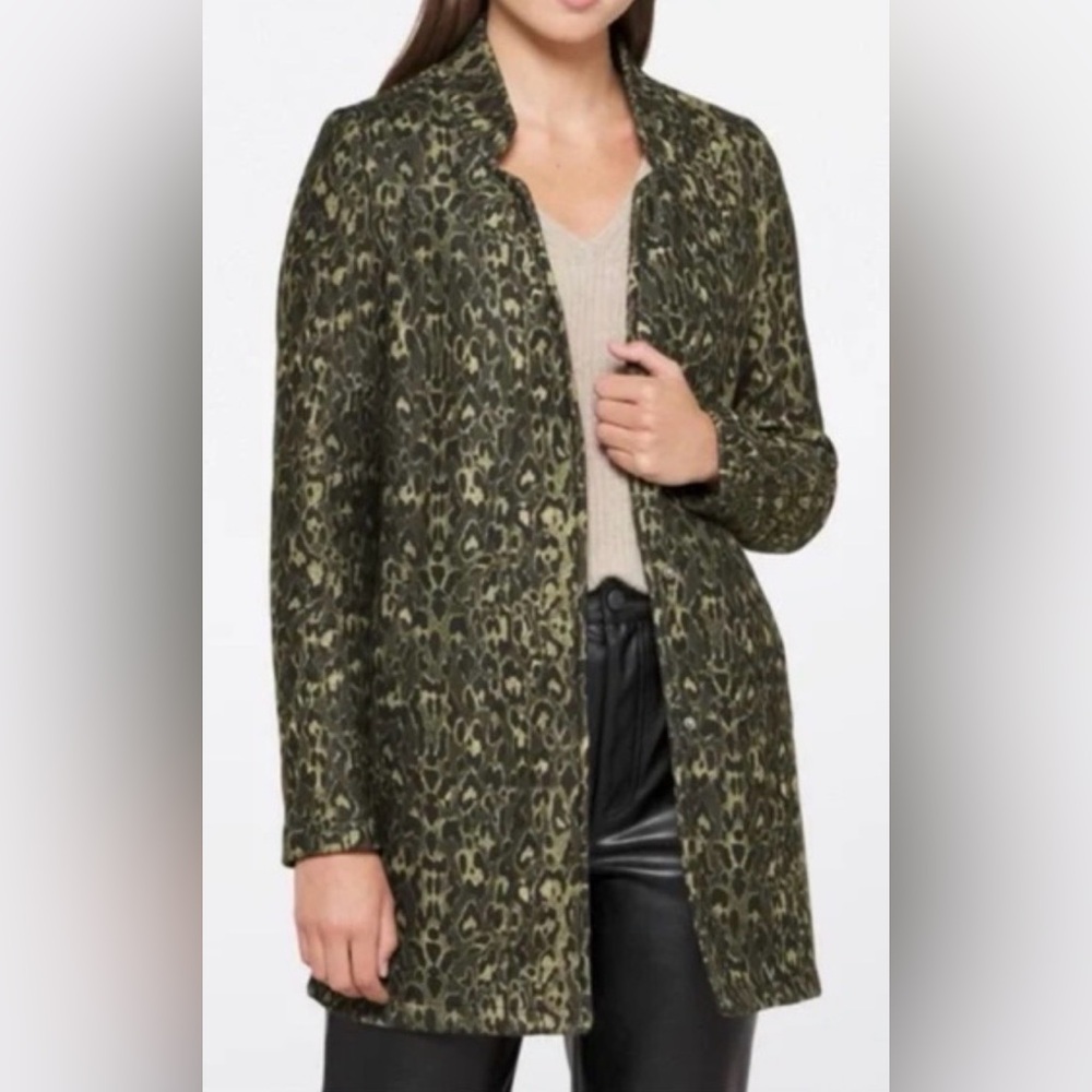 Vero Moda Carson Knit Jacket Olive Animal Print